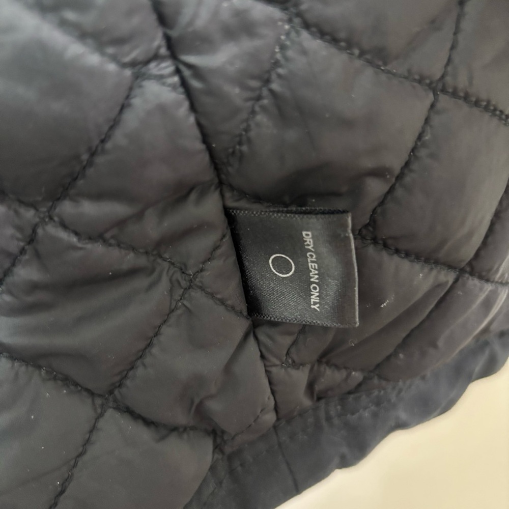 Barneys New York Women’s XS Black Winter Parka Coat Faux Fur Hood Quilted Zip - Picture 13 of 16